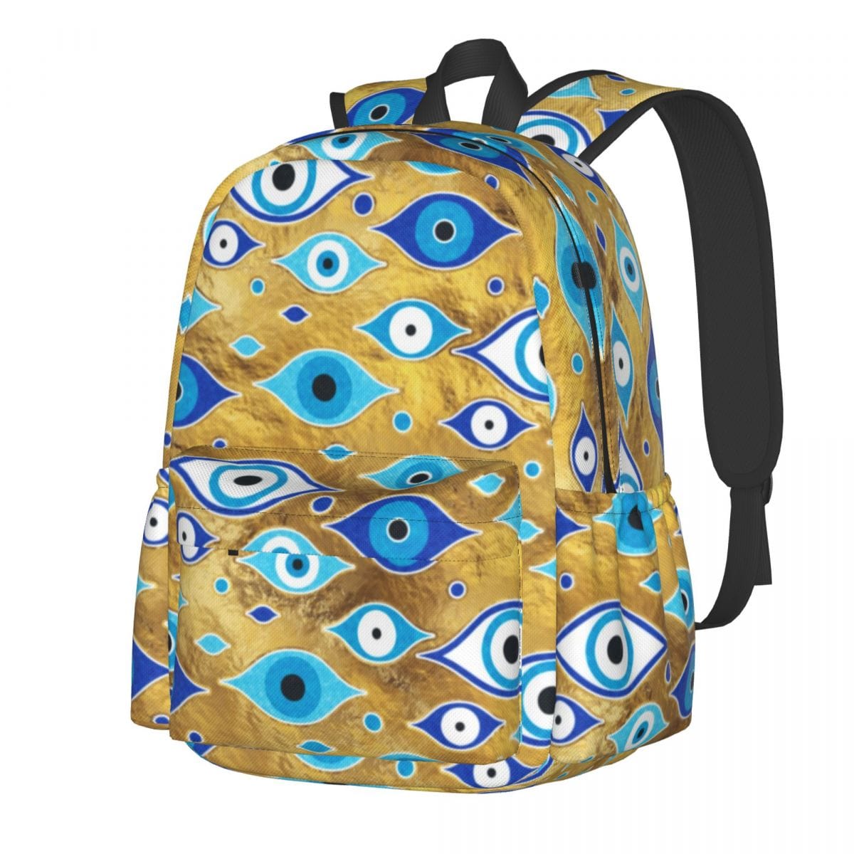 Greek Evil Eye Gold Evil Eye Printed Polyester Bags