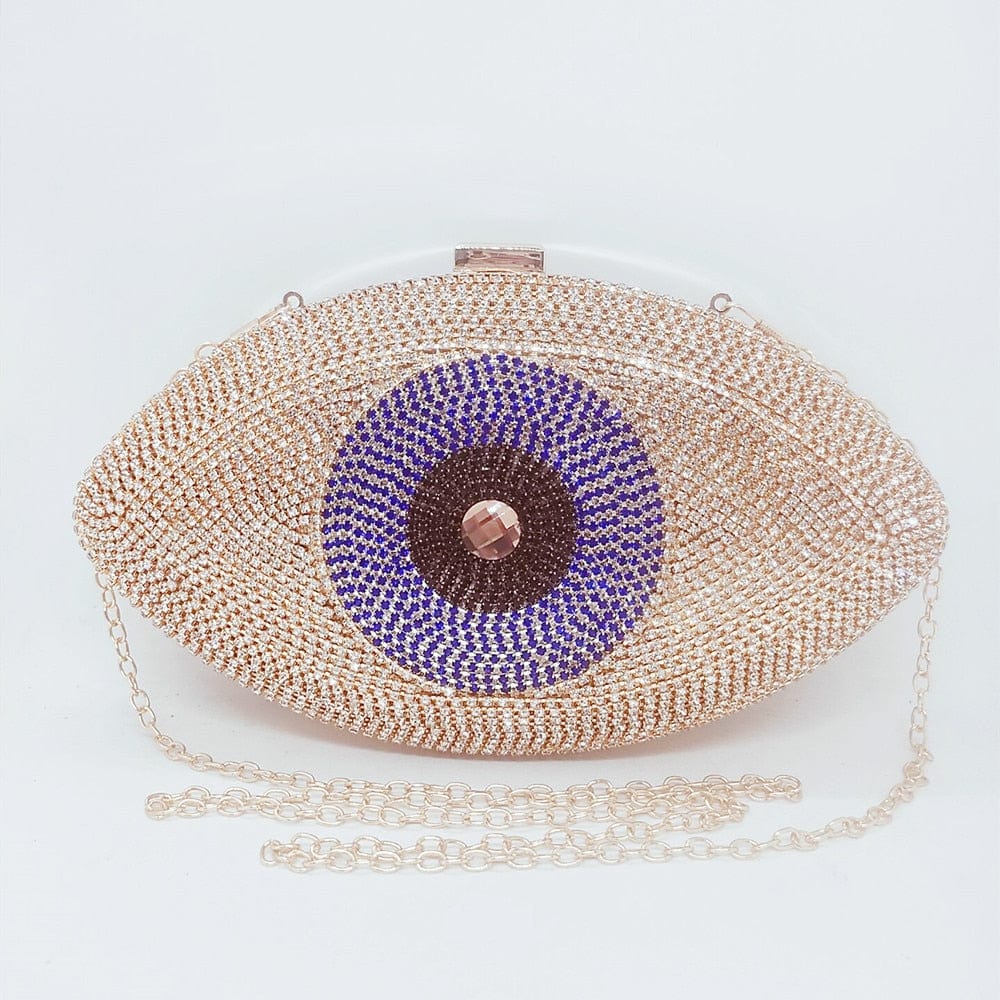 Greek Evil Eye Gold Evil Eye Velvet Clutch