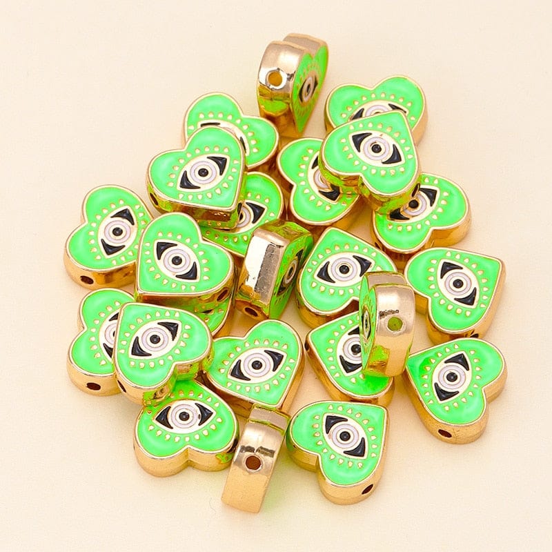 Greek Evil Eye Grass green Evil Eye Beads for Jewelry