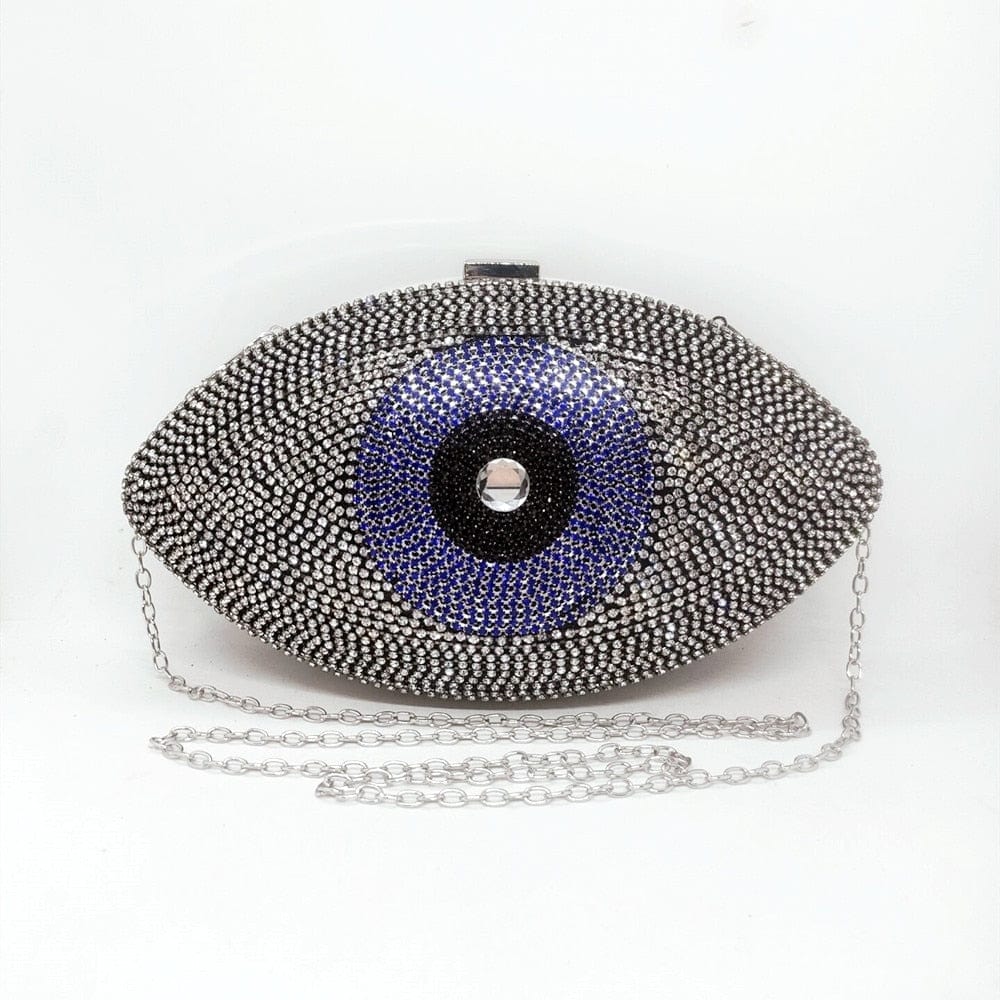 Greek Evil Eye Gray Evil Eye Velvet Clutch