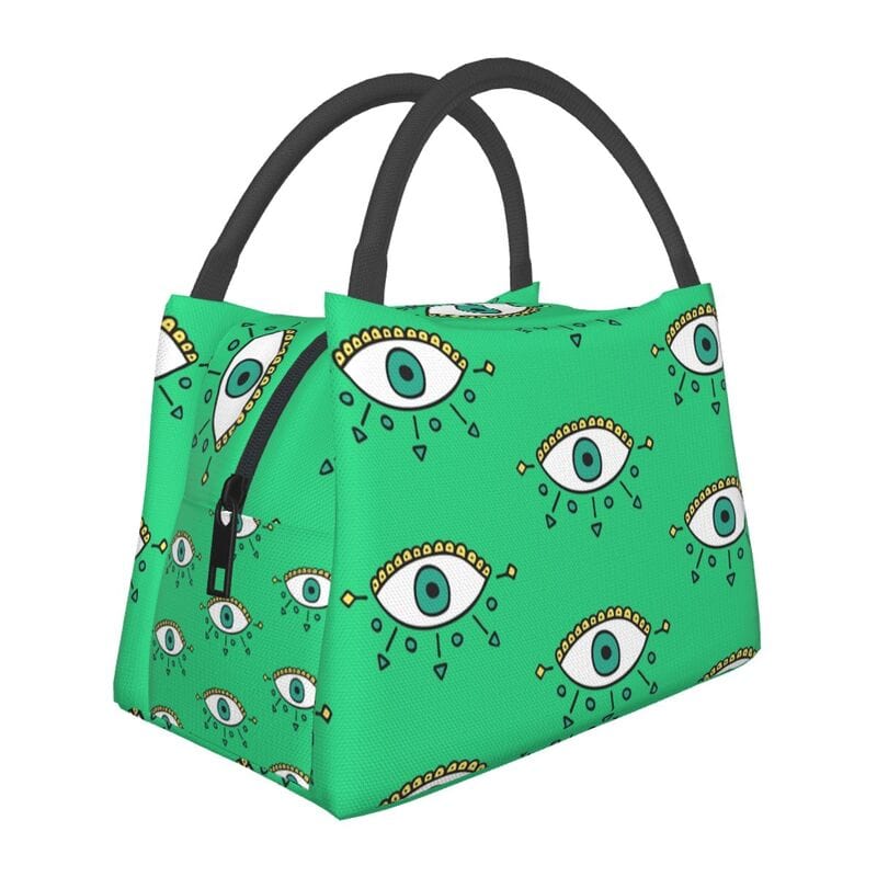 Greek Evil Eye Green Evil Eye Lunch Bag for Picnics