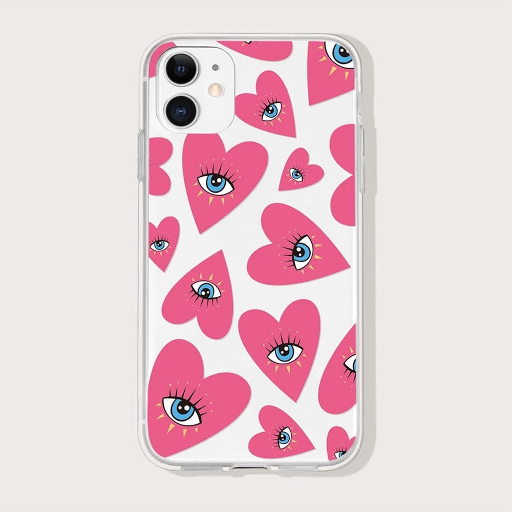 Greek Evil Eye IPhone 6 6s / White & Pink Evil Eye Phone Cases for Apple Phones