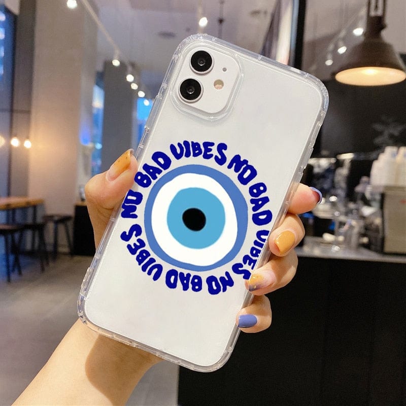 Greek Evil Eye IPhone 7 8 SE / Round-Eye Soft Evil Eye iPhone Case For Ladies