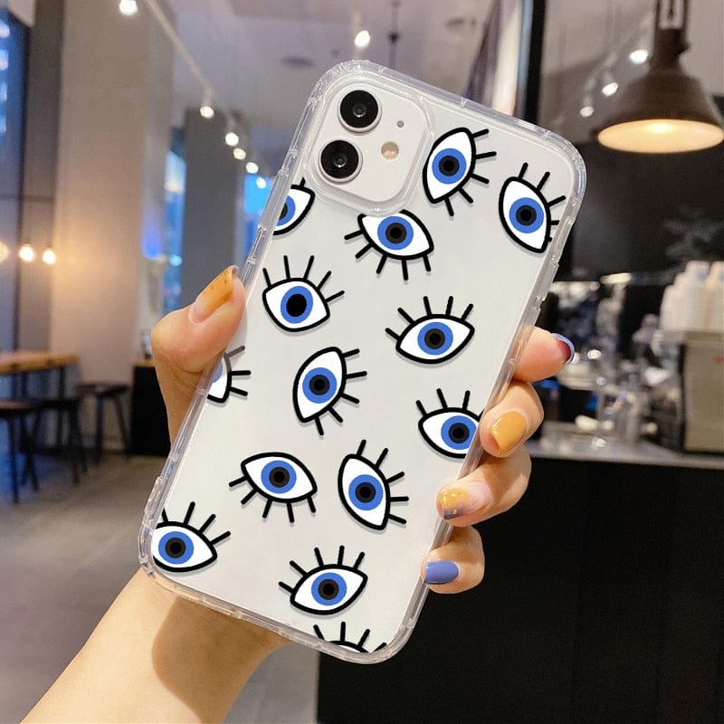 Greek Evil Eye IPhone 7 8 SE / Starring-Eye Soft Evil Eye iPhone Case For Ladies