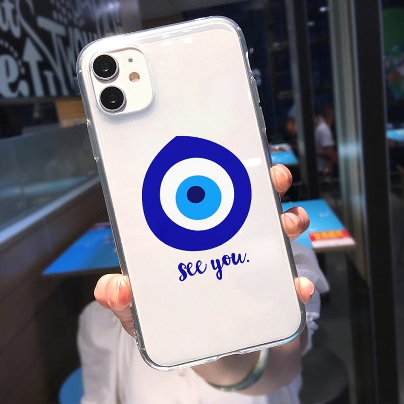 Greek Evil Eye IPhone X  XS / Blue Evil Eye Printed iPhone Case