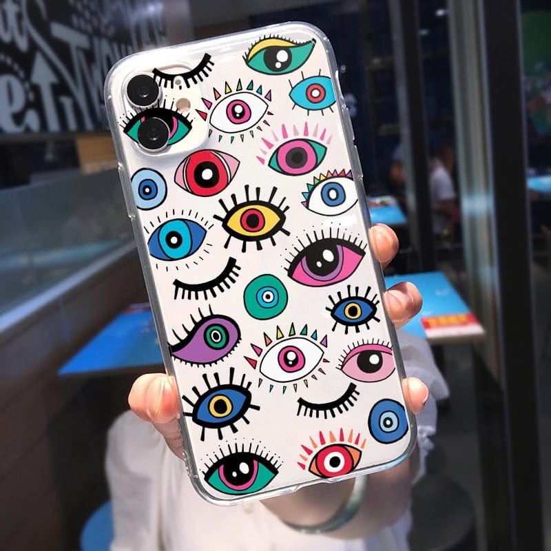 Greek Evil Eye IPhone X  XS / Colorful Evil Eye Printed iPhone Case