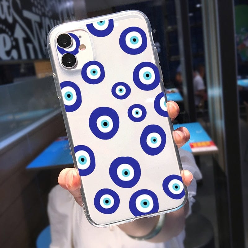 Greek Evil Eye IPhone X  XS / Sky Blue Evil Eye Printed iPhone Case