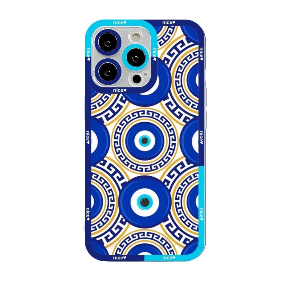 Greek Evil Eye IPhone14 / Dark blue Evil Eye Colorful iPhone Cases