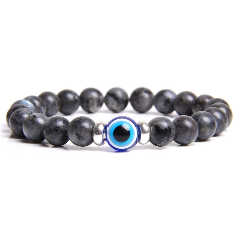 Greek Evil Eye labradorite / 17cm Evil Eye Blue Classic Stone Bracelet