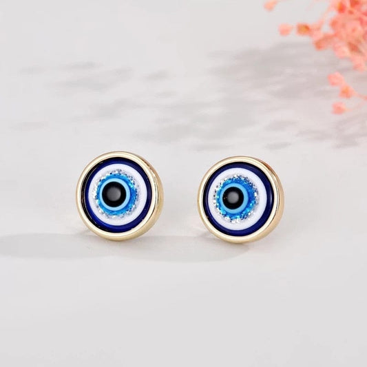 Greek Evil Eye lanyan erding Evil Eye Unique Designs Classic Hoop Earrings