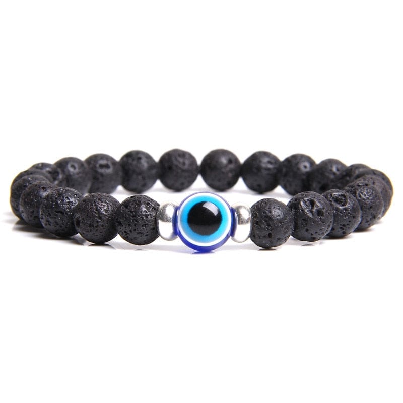 Greek Evil Eye Lava / 17cm Evil Eye Blue Classic Stone Bracelet