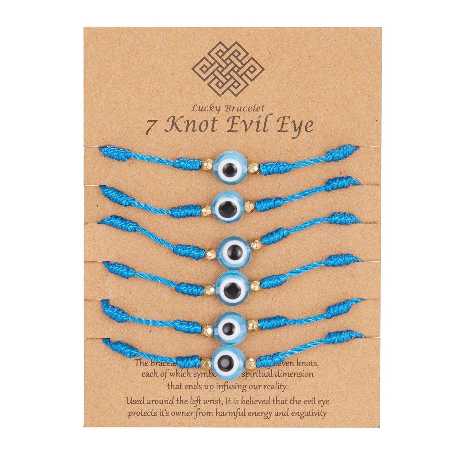 Greek Evil Eye Light Blue / 6 Pieces 6Pcs/Set Evil Eye Friendship Bracelet