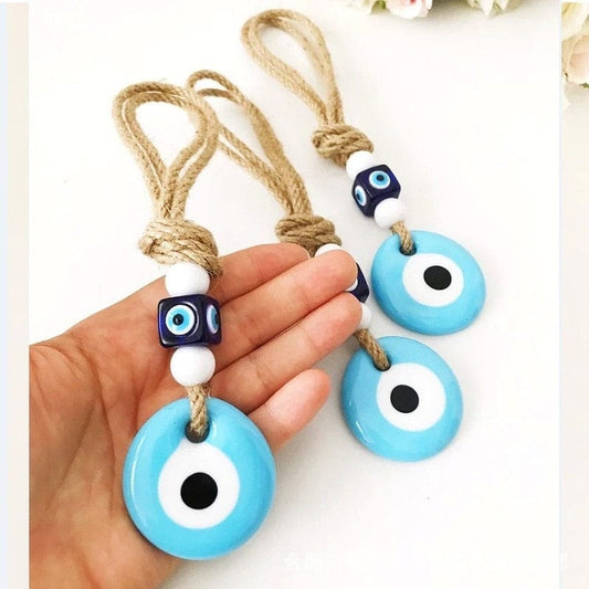 Greek Evil Eye Light Blue Evil Eye Handmade Wall Hanging