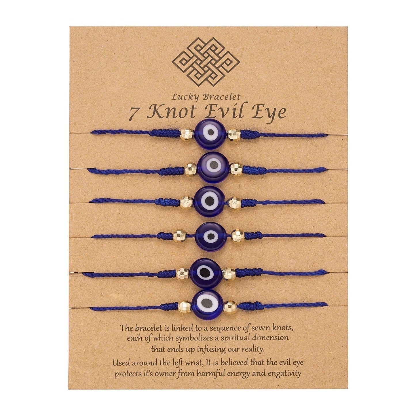 Greek Evil Eye Midnight Blue / 6 Pieces 6Pcs/Set Evil Eye Friendship Bracelet