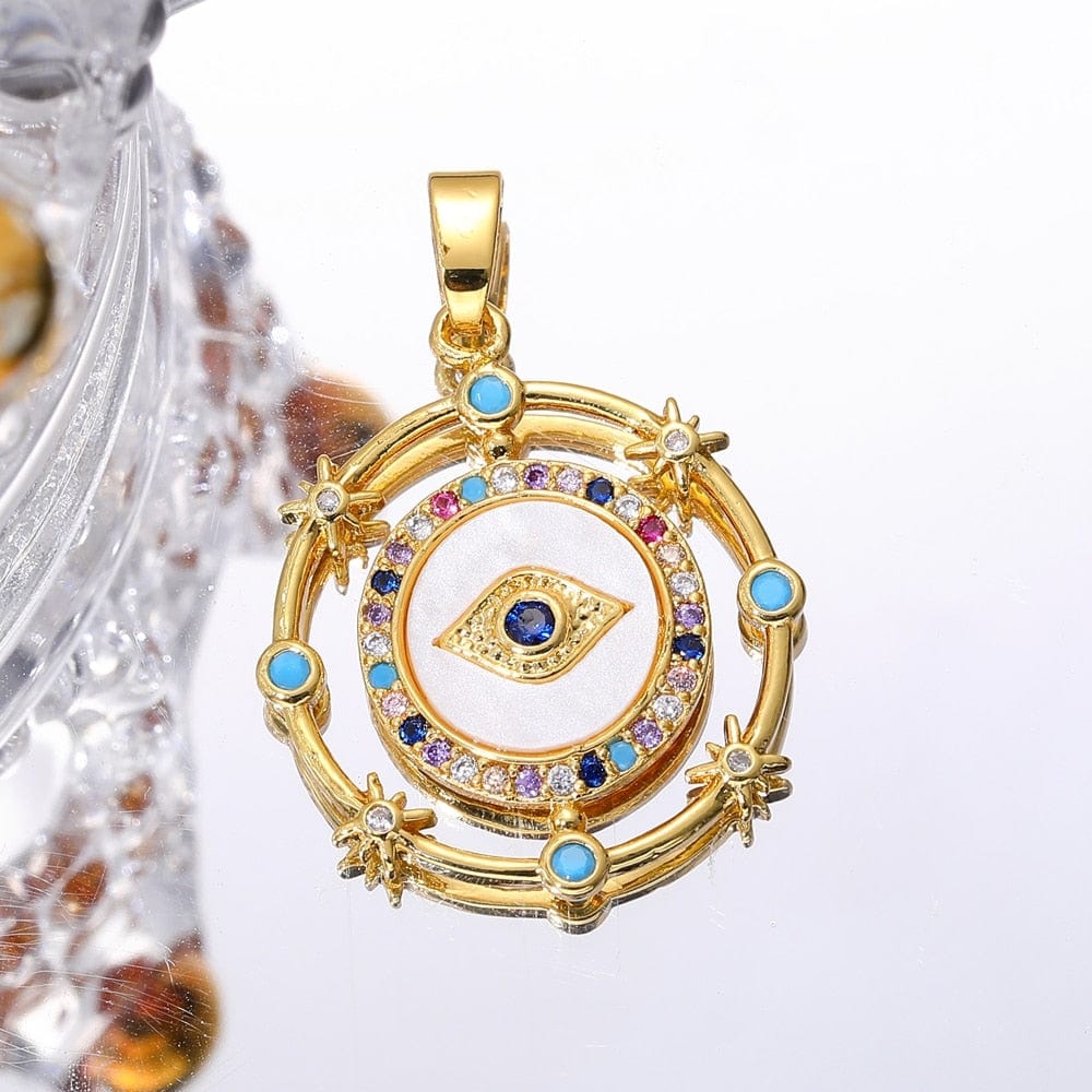 Greek Evil Eye Multicolor Evil Eye Charm Pendants