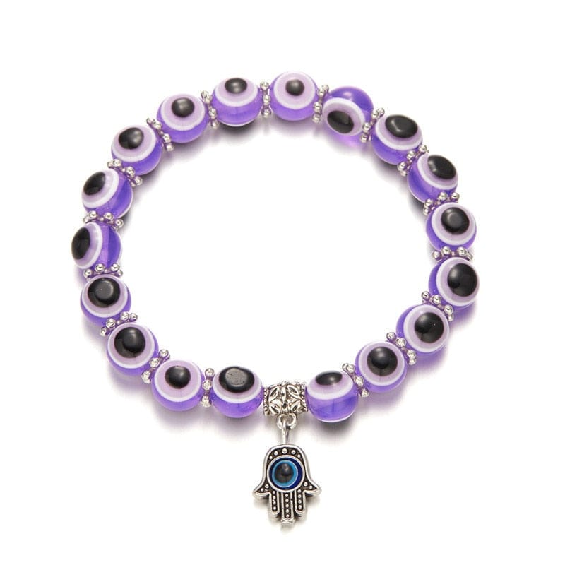 Greek Evil Eye Multicolor Evil Eye Hamsa Hand Bracelet