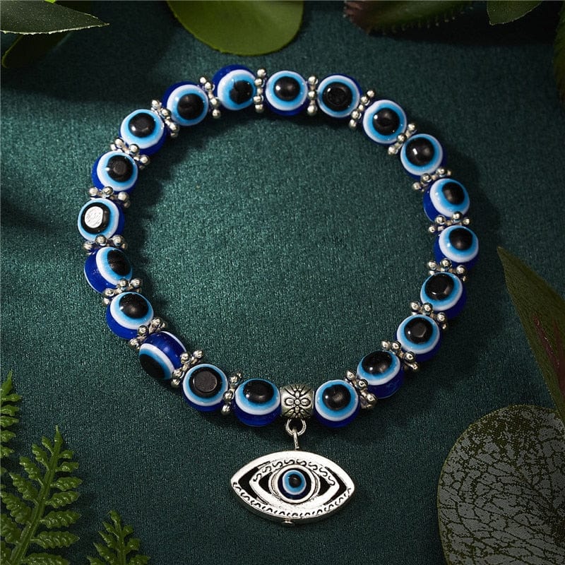 Greek Evil Eye Multicolor Evil Eye Hamsa Hand Bracelet