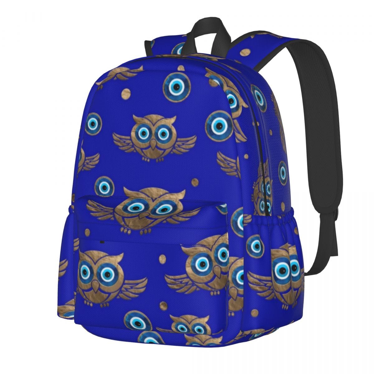 Greek Evil Eye Navy Blue Owl Print Evil Eye Bags