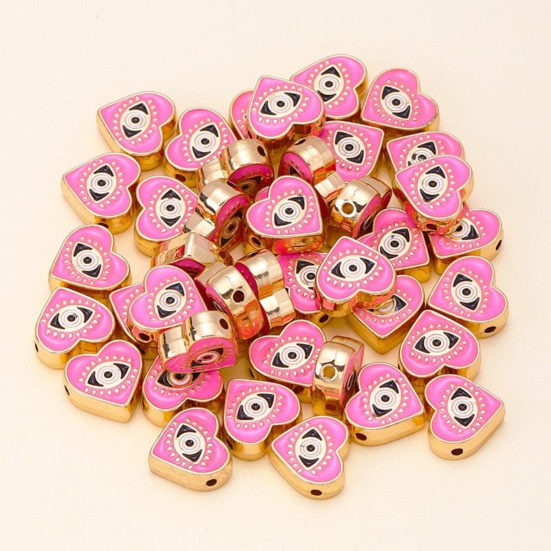 Greek Evil Eye Pink Evil Eye Beads for Jewelry