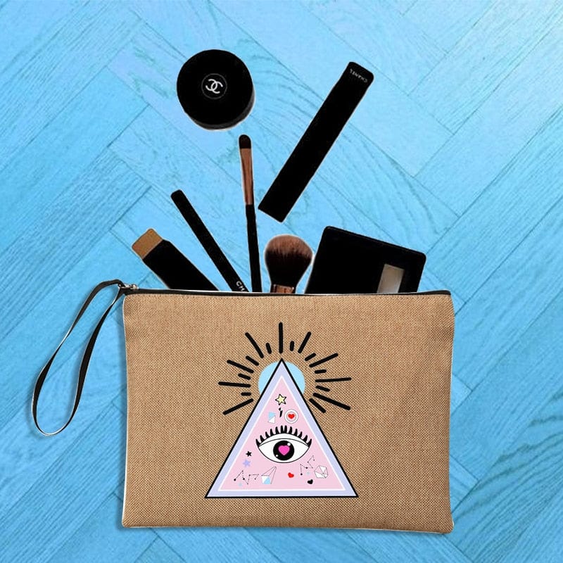 Greek Evil Eye Pink Evil Eye Printed Ladies Handbag