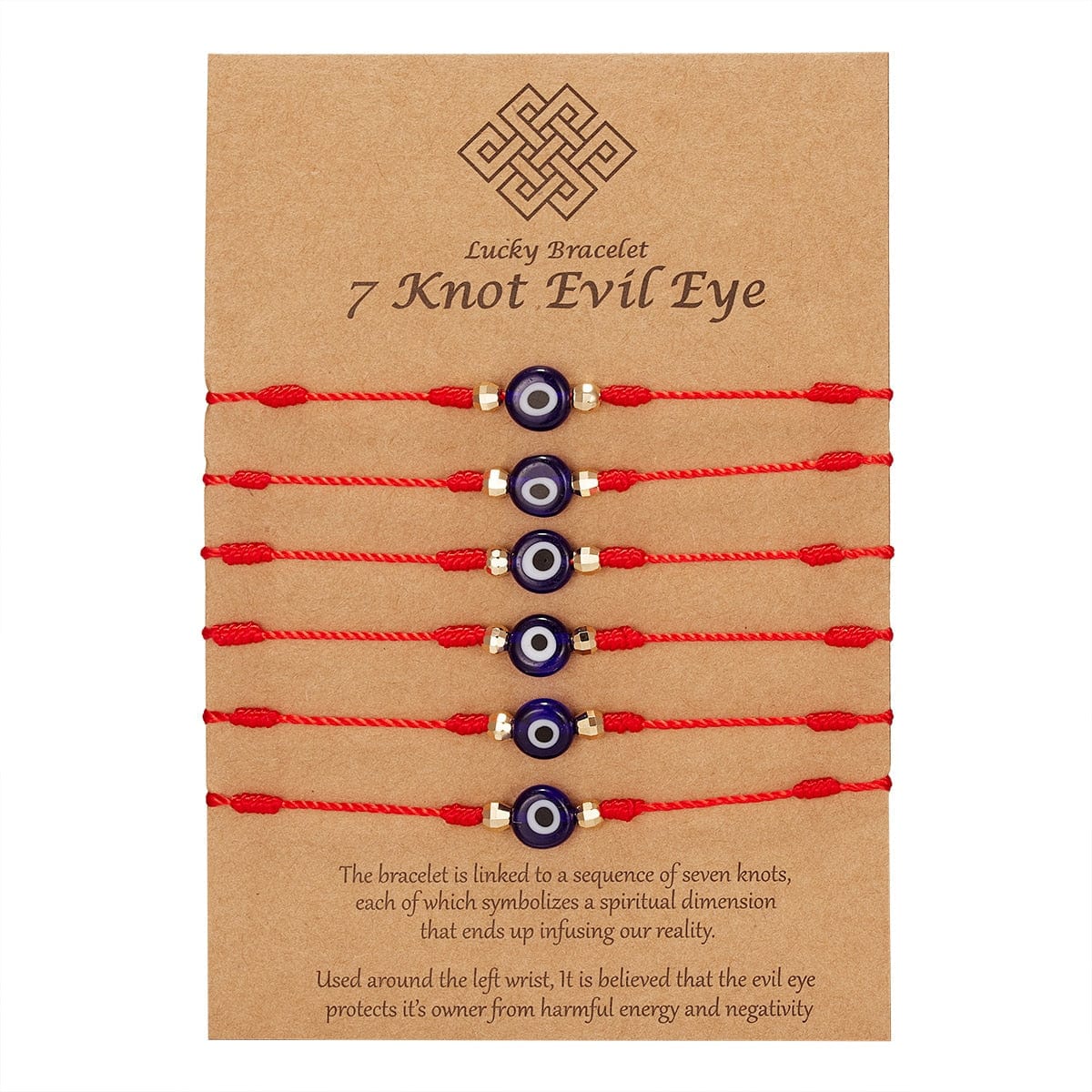 Greek Evil Eye Red / 6 Pieces 6Pcs/Set Evil Eye Friendship Bracelet