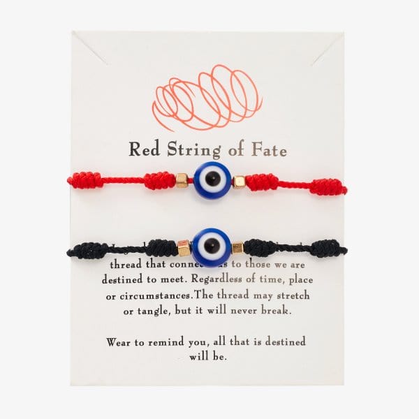 Greek Evil Eye Red & Black / 2 Pieces 6Pcs/Set Evil Eye Friendship Bracelet