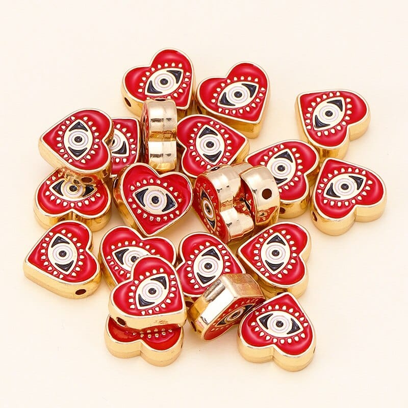 Greek Evil Eye Red Evil Eye Beads for Jewelry