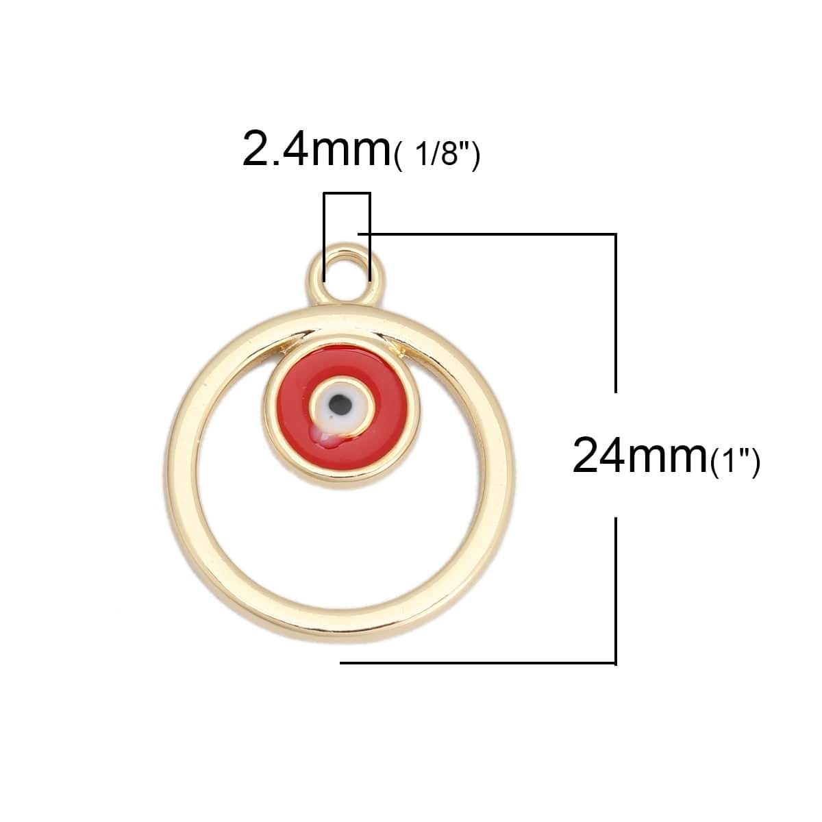 Greek Evil Eye Red Evil Eye Charm Pendants