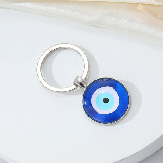 Greek Evil Eye Round Evil Eye Solid Keychain