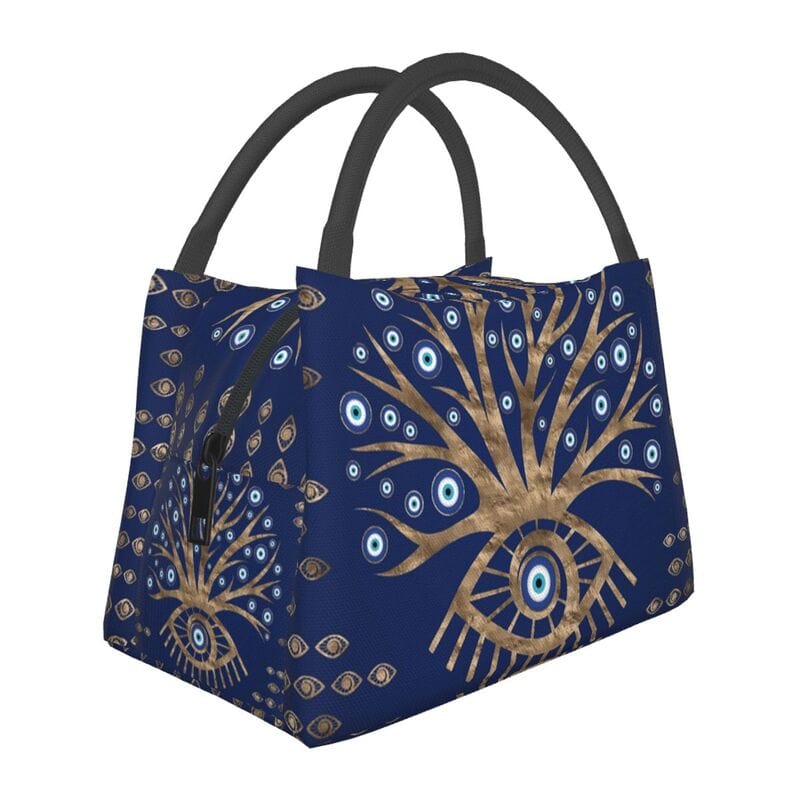 Greek Evil Eye Royal Blue Evil Eye Lunch Bag for Picnics