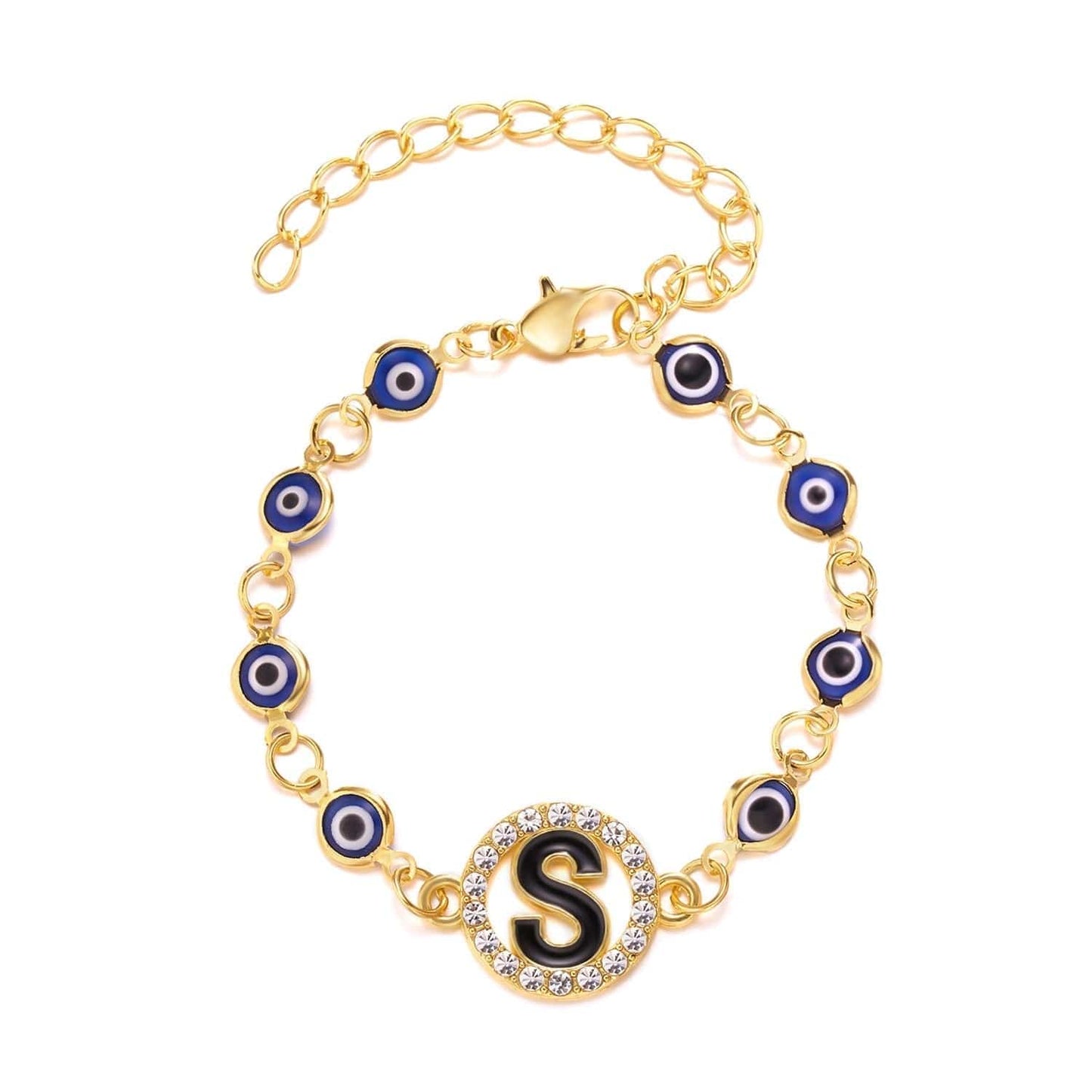 Greek Evil Eye S Evil Eye Alphabetic Bracelet