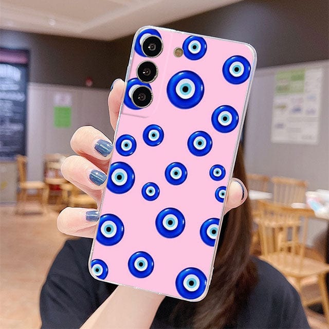 Greek Evil Eye Samsung S20 5G / Pink & Blue Evil Eye Phone Cases for Samsung Phones