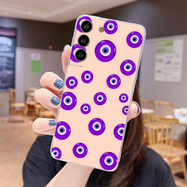 Greek Evil Eye Samsung S20 5G / Pink & Purple Evil Eye Phone Cases for Samsung Phones