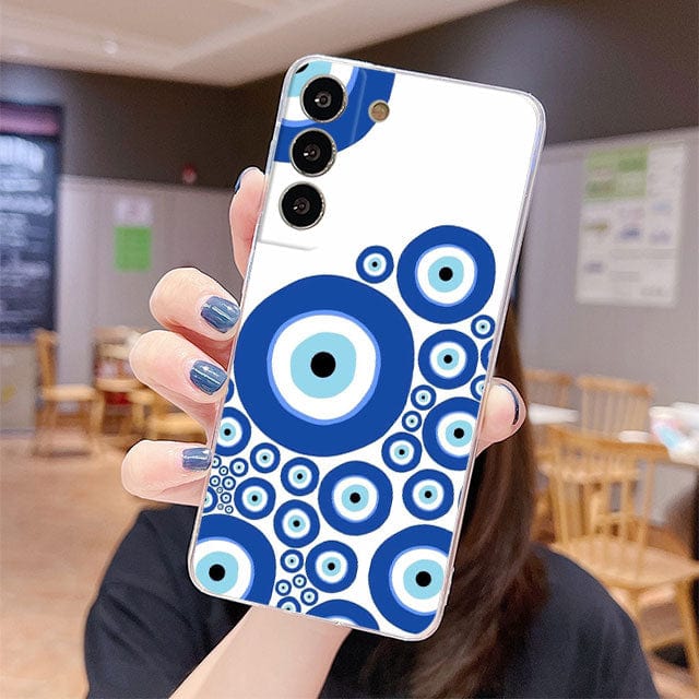 Greek Evil Eye Samsung S20 5G / White & Blue Evil Eye Phone Cases for Samsung Phones