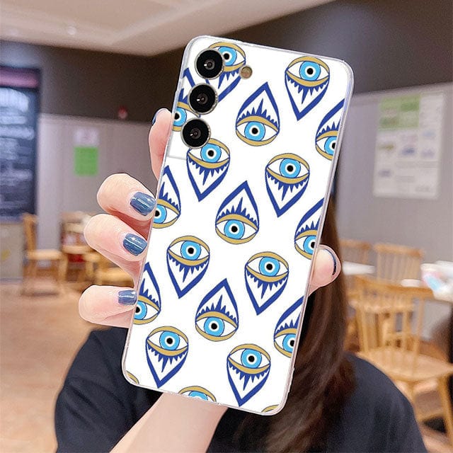 Greek Evil Eye Samsung S20 5G / White Evil Eye Phone Cases for Samsung Phones