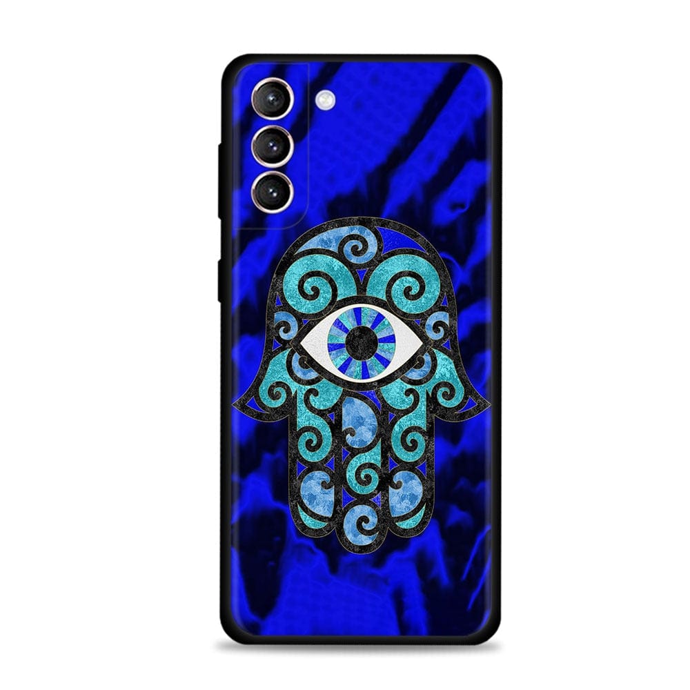 Greek Evil Eye Samsung S22 5G / Blue & Aqua Evil Eye Phone Case Range for Samsung Phones