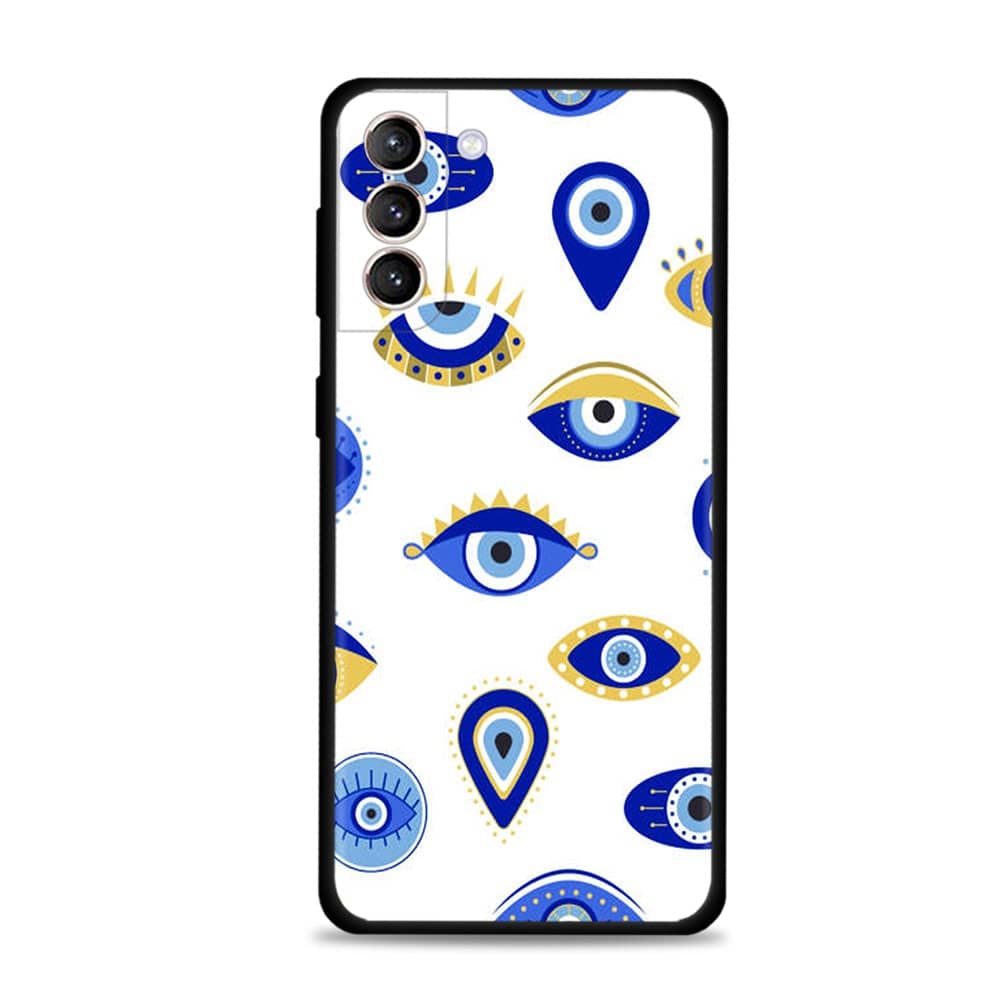 Greek Evil Eye Samsung S22 5G / Blue & Yellow Evil Eye Phone Case Range for Samsung Phones