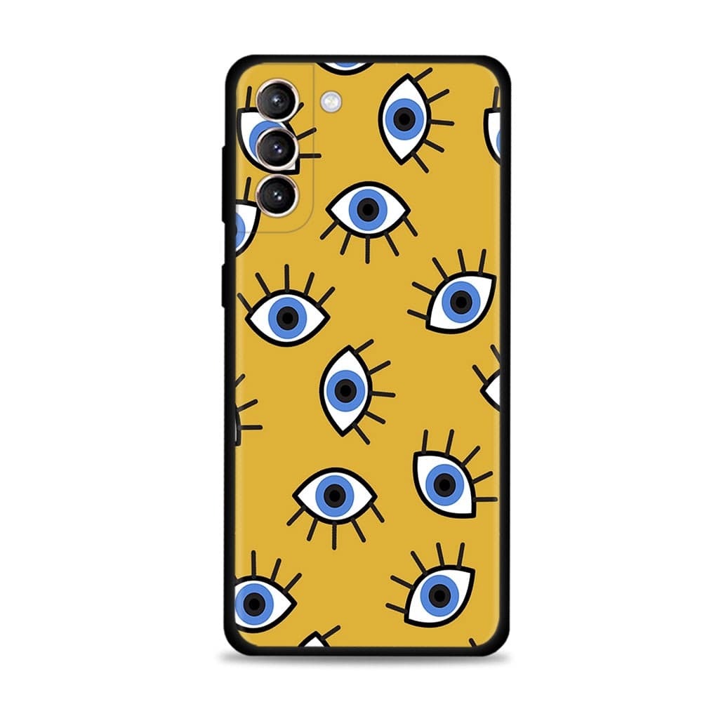 Greek Evil Eye Samsung S22 5G / Yellow Evil Eye Phone Case Range for Samsung Phones