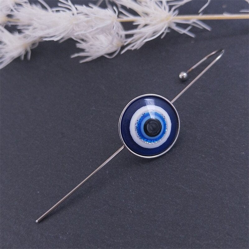 Greek Evil Eye Silver Evil Eye Gold Stud Earrings