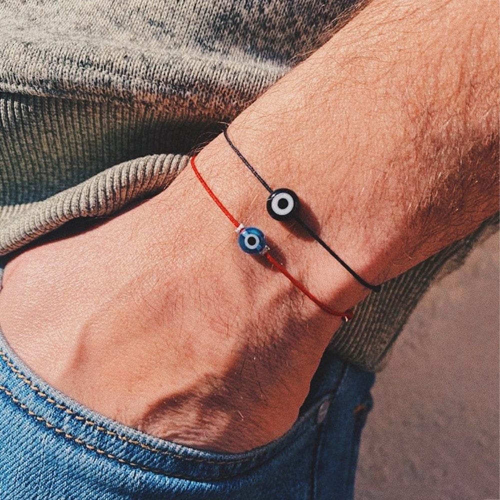 Greek Evil Eye Simple String Evil Eye Men's Bracelet