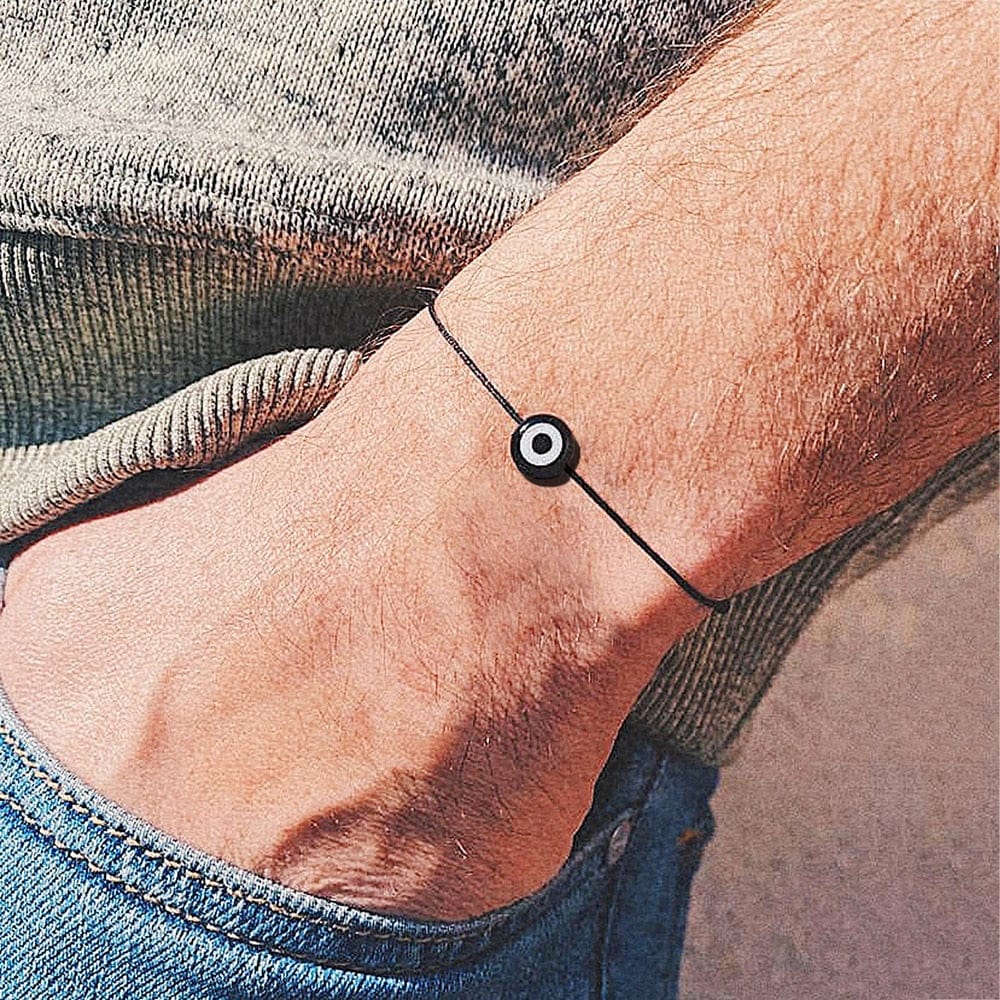 Greek Evil Eye Simple String Evil Eye Men's Bracelet