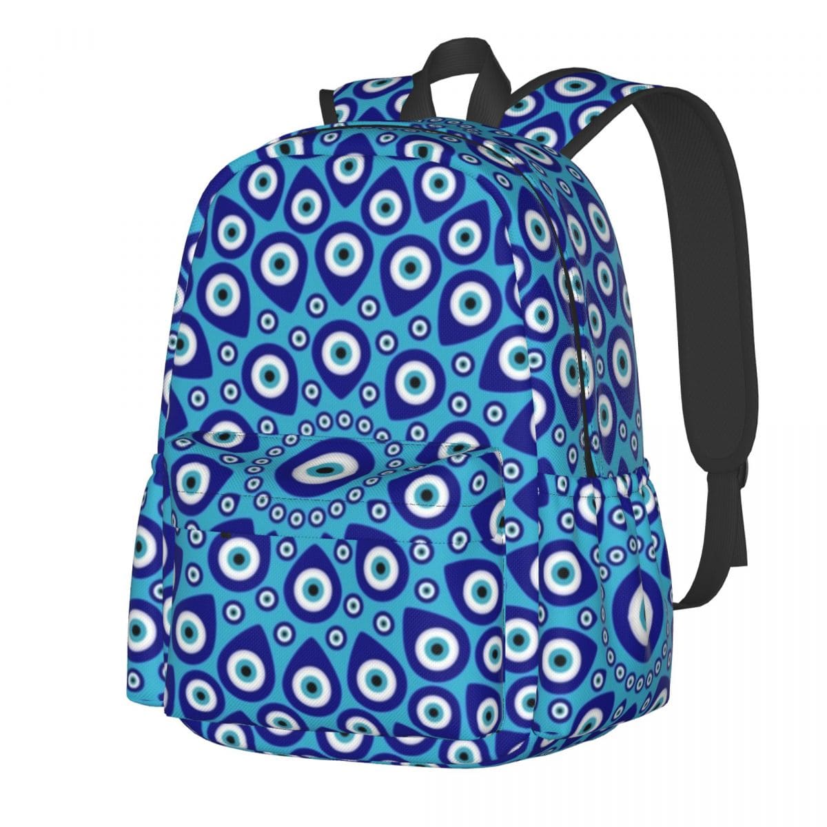 Greek Evil Eye Sky Blue Evil Eye Printed Polyester Bags