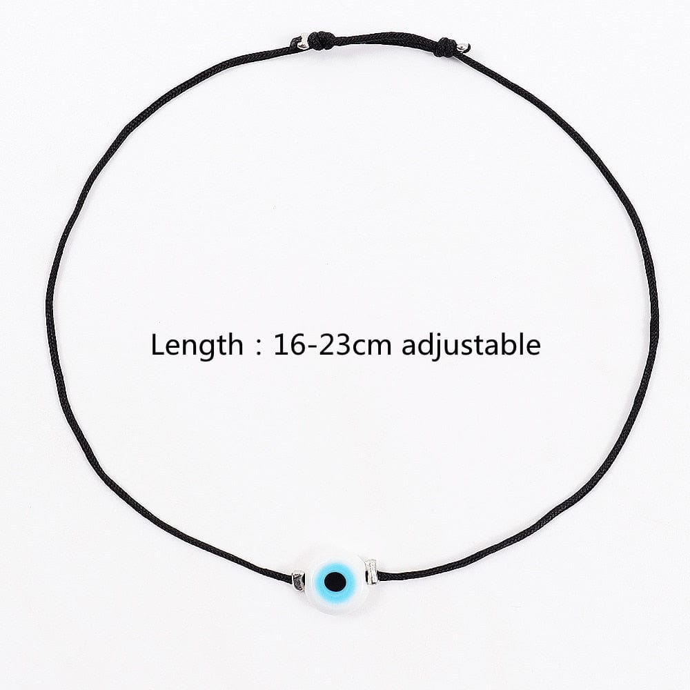 Greek Evil Eye Sky Blue Simple String Evil Eye Men's Bracelet