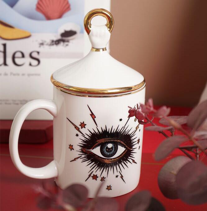 Greek Evil Eye White Evil Eye Ceramic Pretty Mug