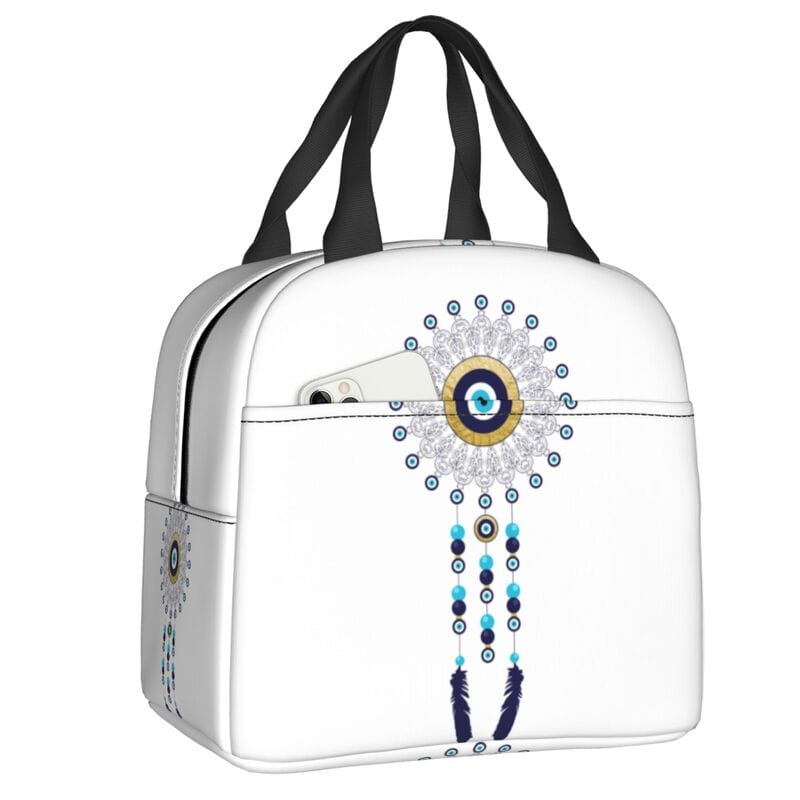 Greek Evil Eye White Evil Eye Picnic Bag 3D Printed