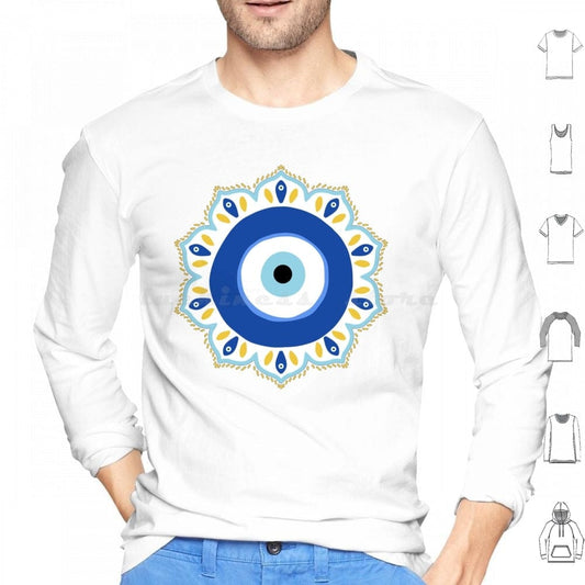 Greek Evil Eye White / S Evil Eye Comfortable Cotton shirt