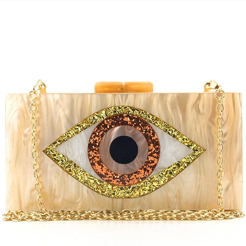 Greek Evil Eye Yellow Evil Eye Fancy purse