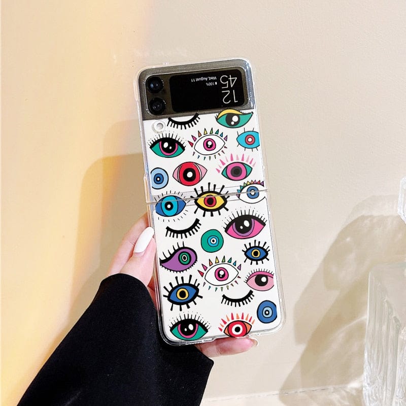 Greek Evil Eye Z Flip 3 / Colorful Eyes Samsung Z Flip Evil Eye Case