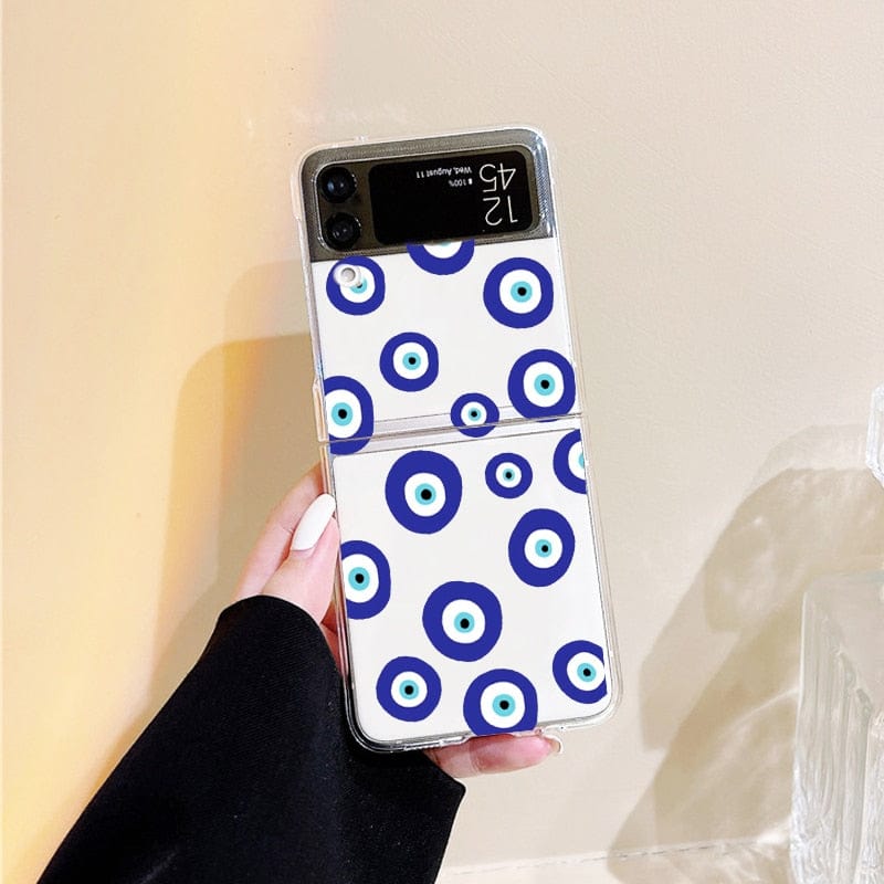 Greek Evil Eye Z Flip 3 / Round Eyes Samsung Z Flip Evil Eye Case